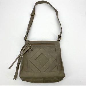 Lucky Brand leather crossbody bag gray
